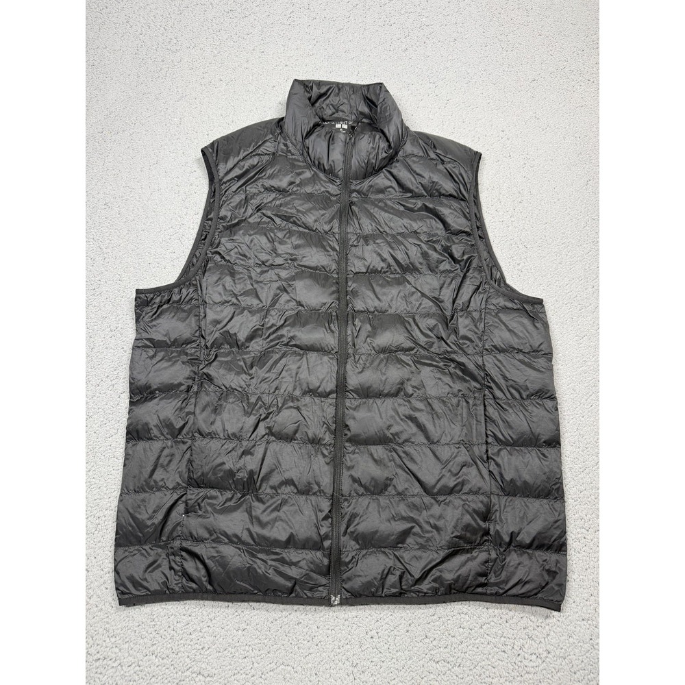 Uniqlo Ultra Light Down Vest Mens XL Black Puffer Packable Lightweight Quilted